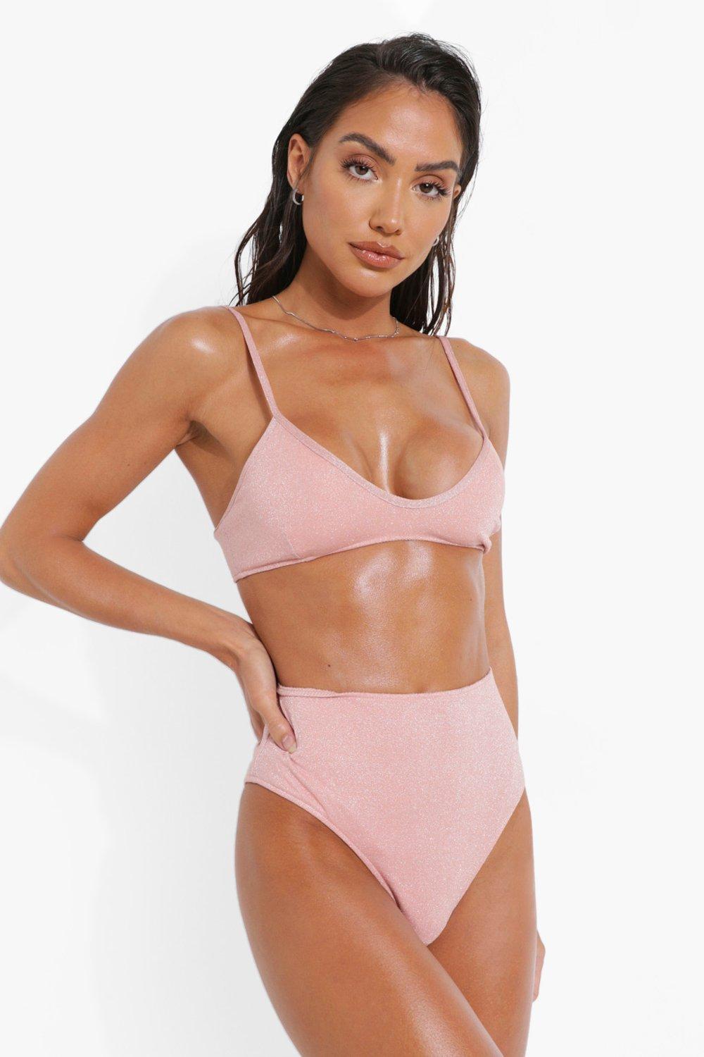 Glitter high waisted store bikini